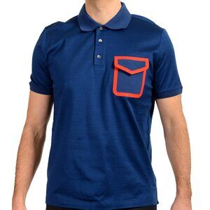 Scuderia Ferrari Men's Royal Blue Short Sleeve Polo Shirt US 2XL IT 56